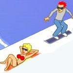 Игра Скоростной спуск с горы на сноуборде