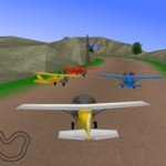 Игра Онлайн гонки на самолетах над землей