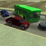 Машины и автобус в юнити симуляторе